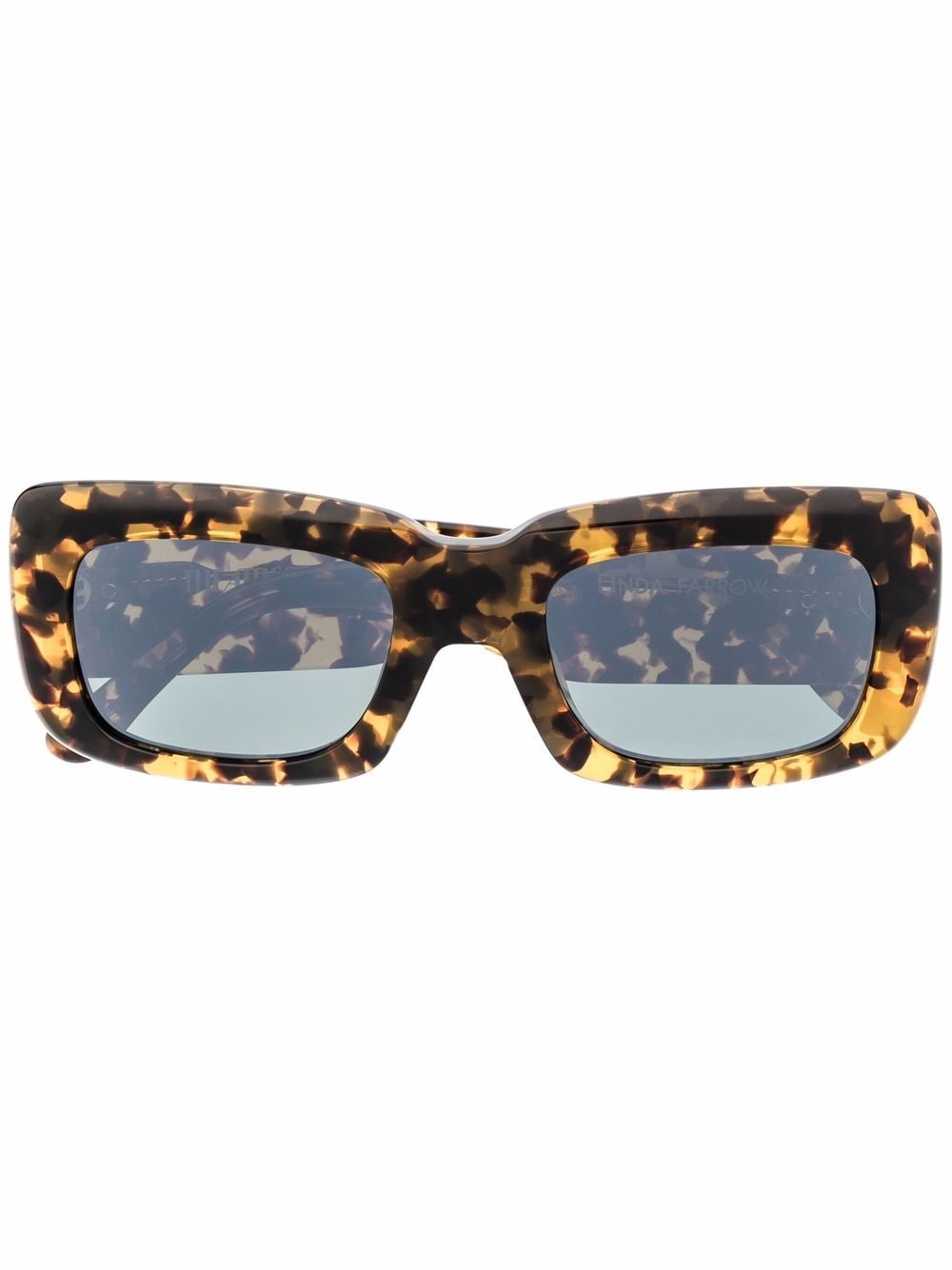 Linda Farrow x The Attico Marfa square-frame sunglasses - Brown von Linda Farrow