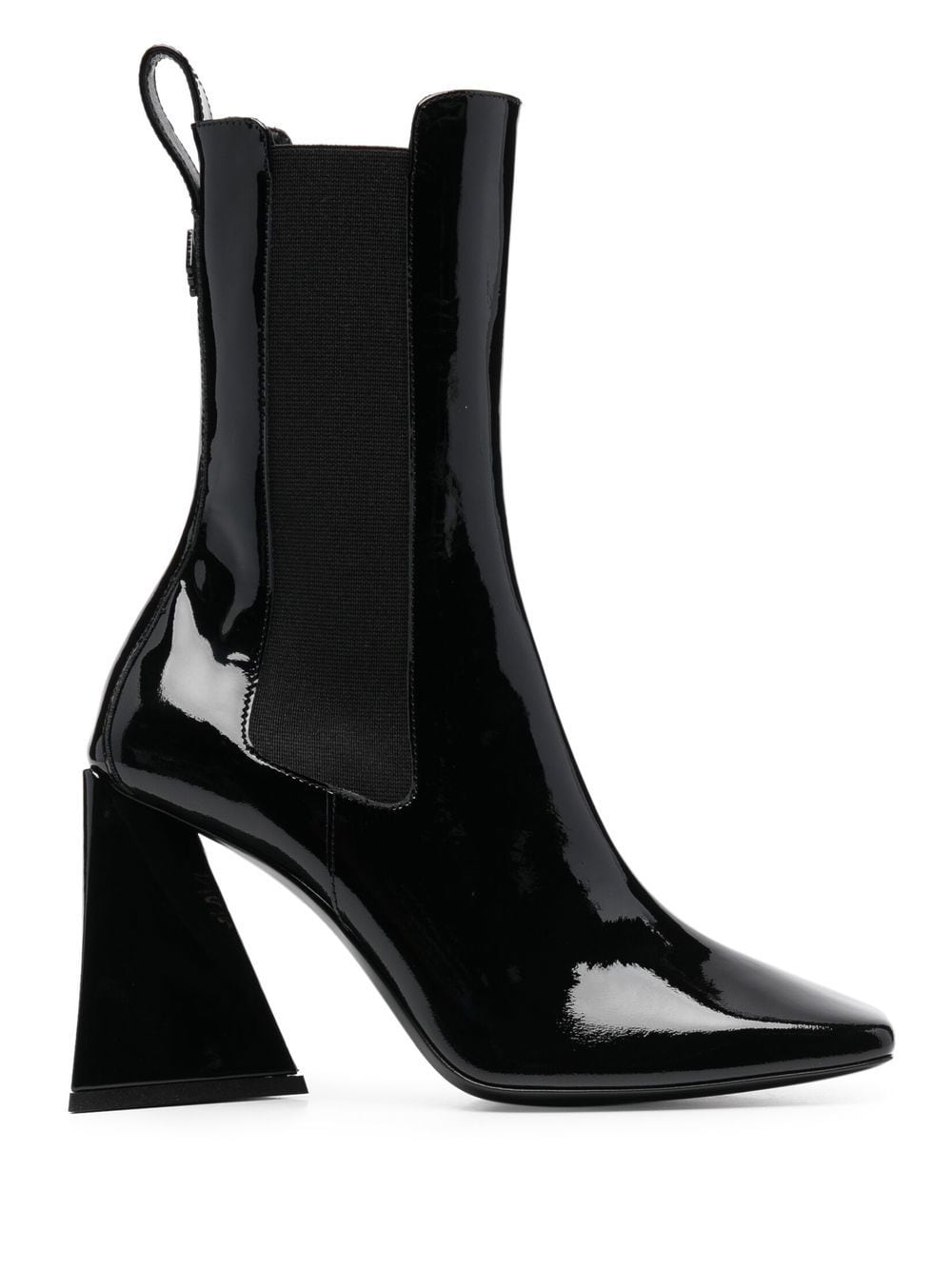 The Attico square-toe leather boots - Black von The Attico