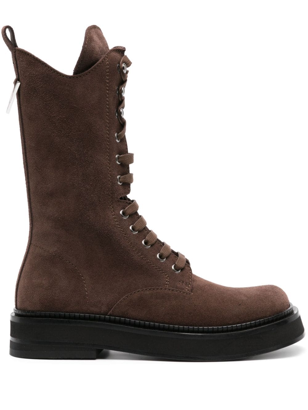 The Attico square-toe suede boots - Brown von The Attico