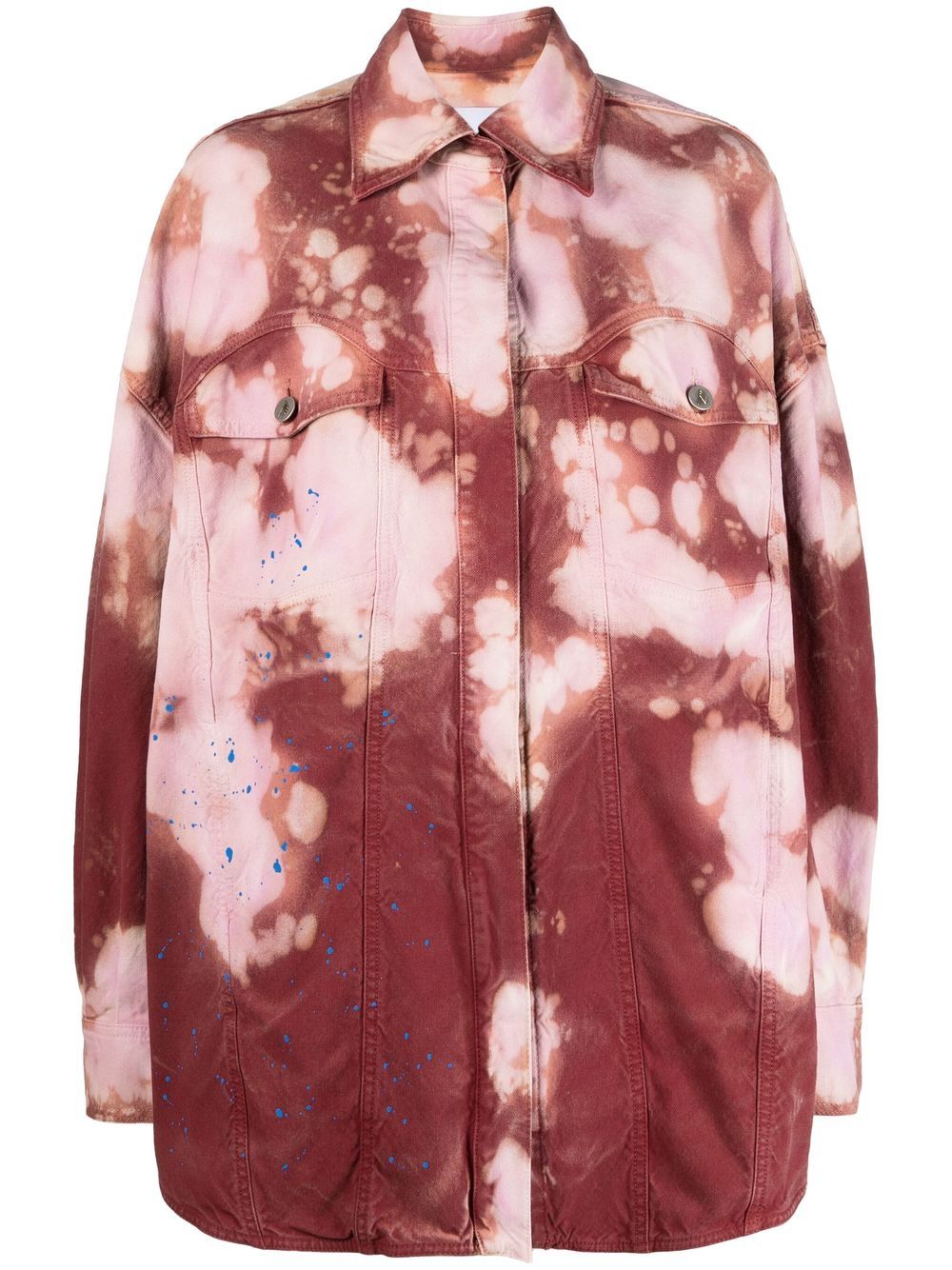 The Attico tie-dye denim jacket - Pink von The Attico