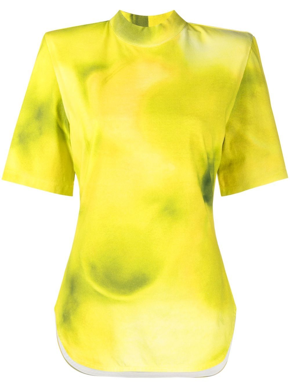 The Attico tie-dye print high-neck T-shirt - Yellow von The Attico