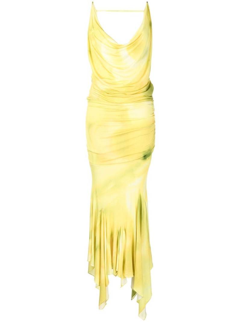 The Attico tie-dye ruched dress - Yellow von The Attico