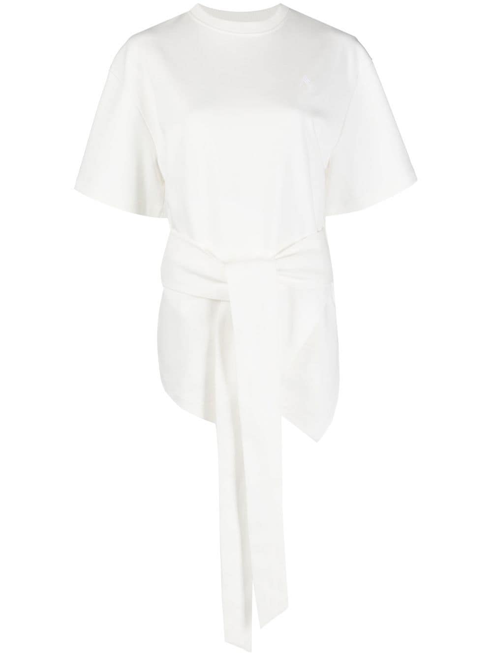 The Attico tie-front short-sleeve T-shirt - White von The Attico