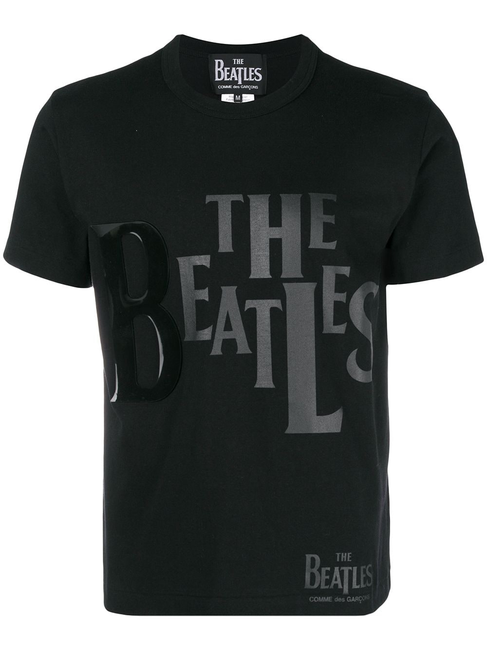 The Beatles X Comme Des Garçons lyrics printed T-shirt - Black von The Beatles X Comme Des Garçons
