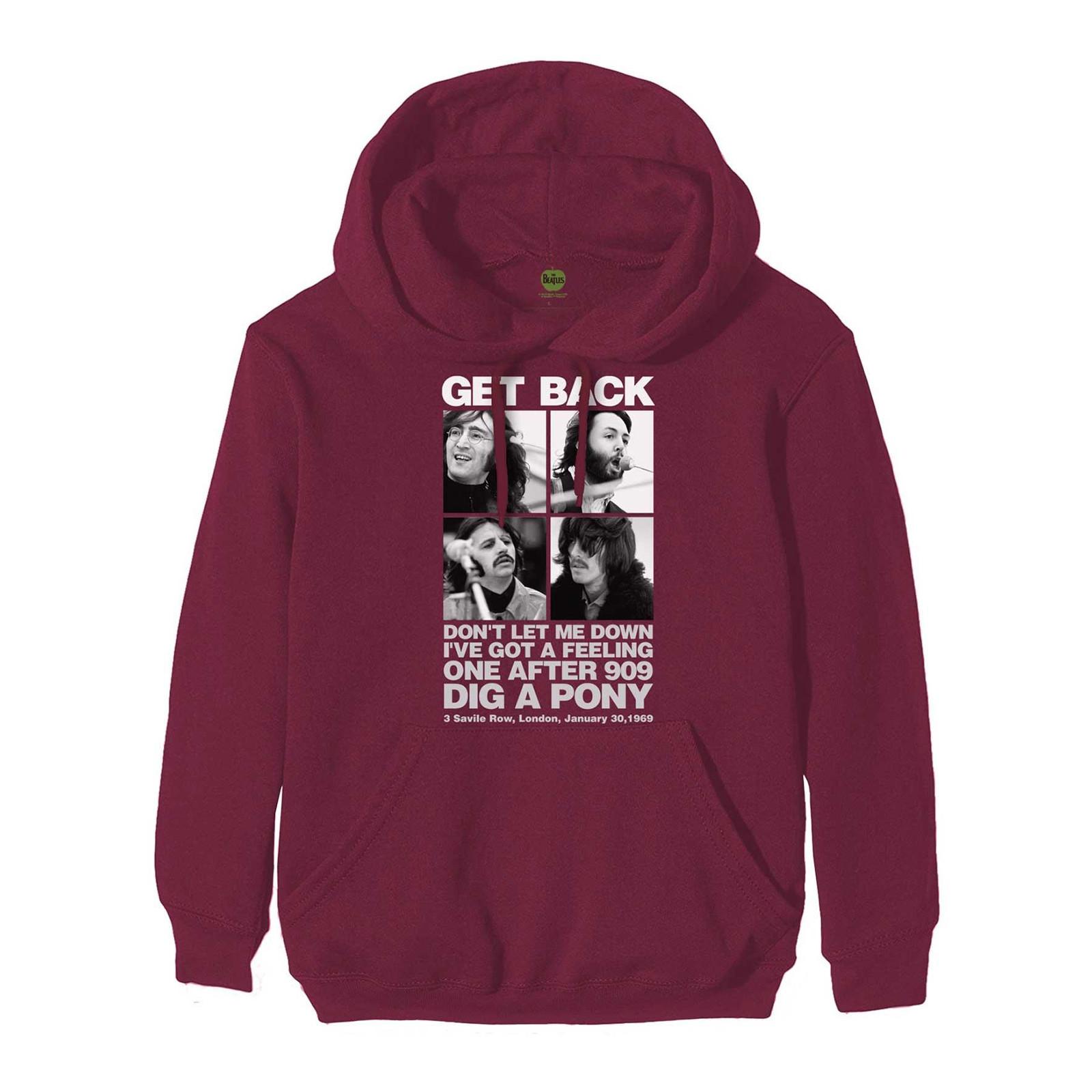 3 Savile Row Hoodie Zum Überziehen Damen Bordeaux L von The Beatles