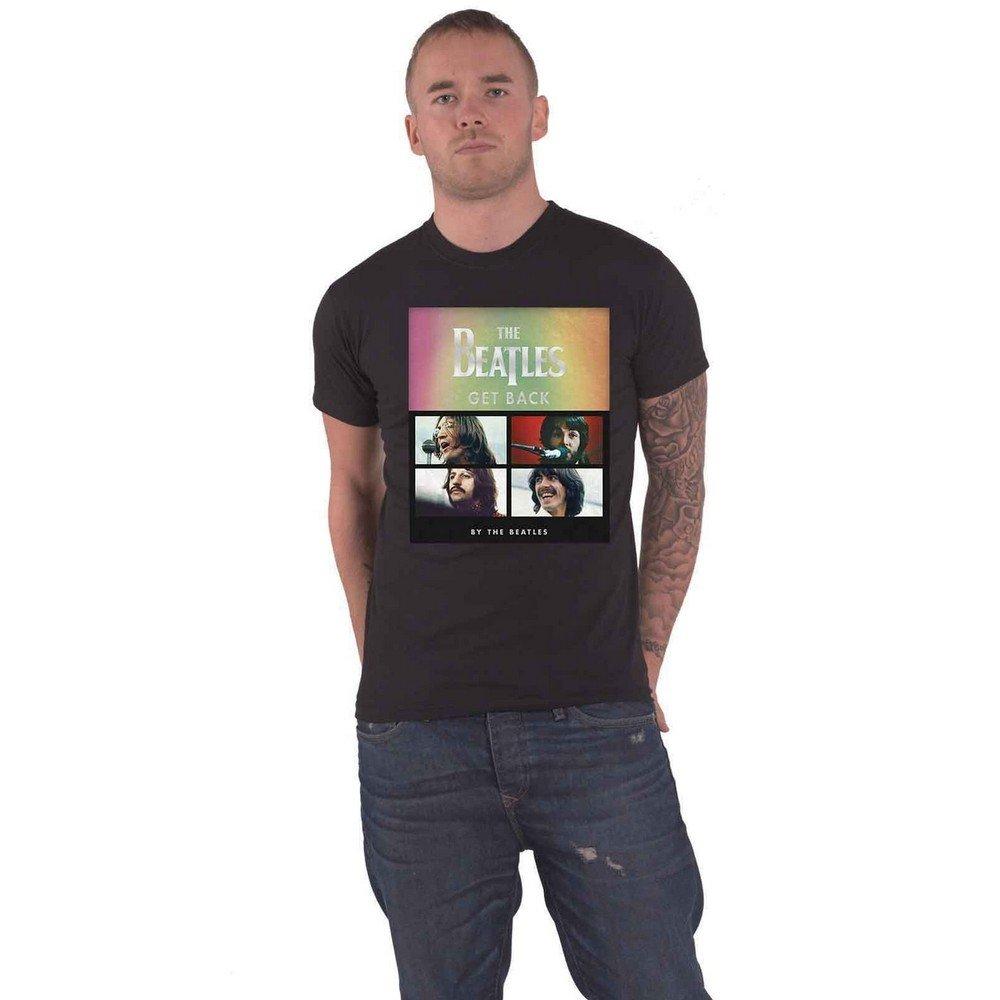 Album Faces Gradient Tshirt Damen Schwarz M von The Beatles