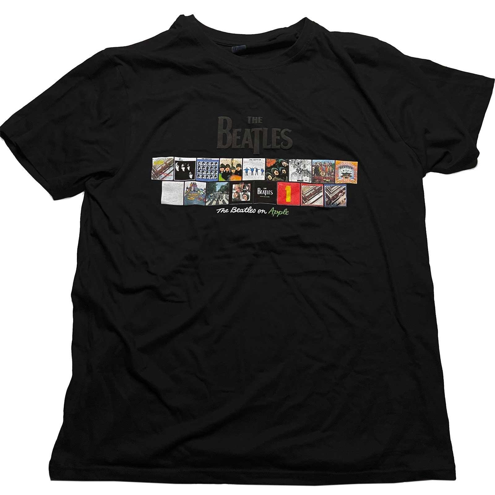 Albums On Apple Tshirt Damen Schwarz M von The Beatles