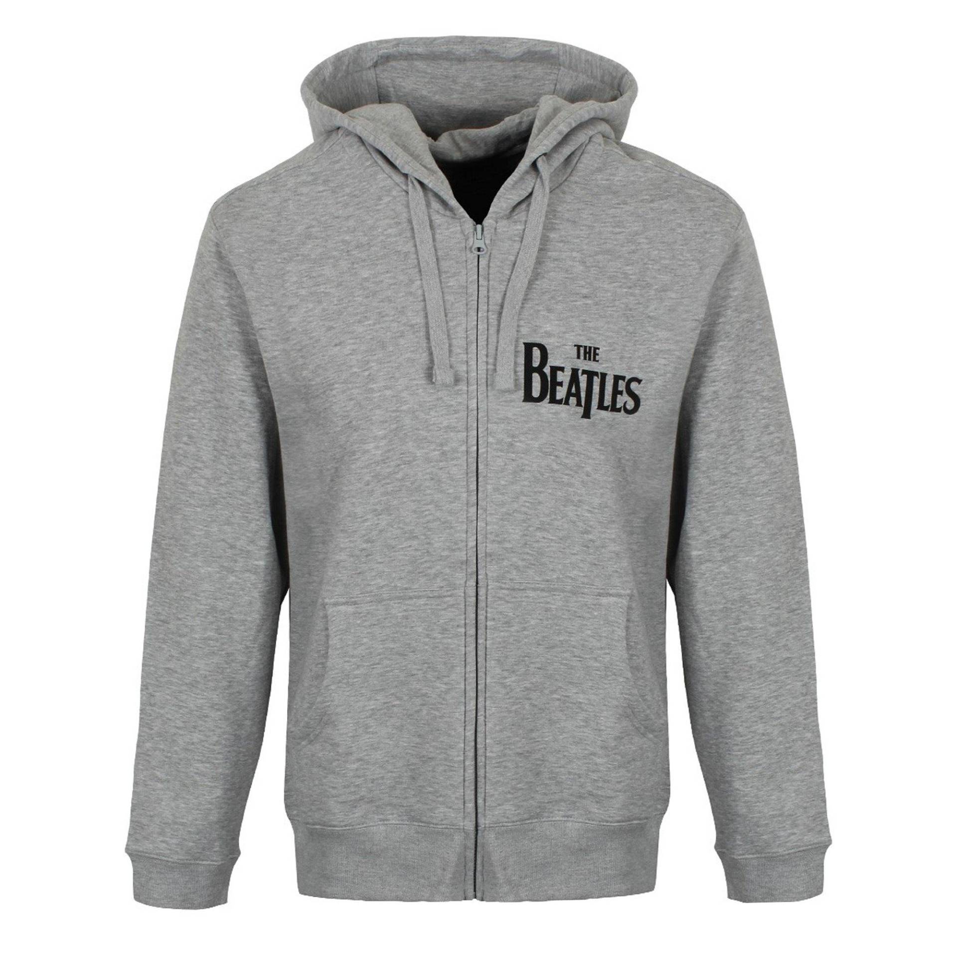 Hoodie Mit Durchgehendem Reißverschluss Damen Grau L von The Beatles