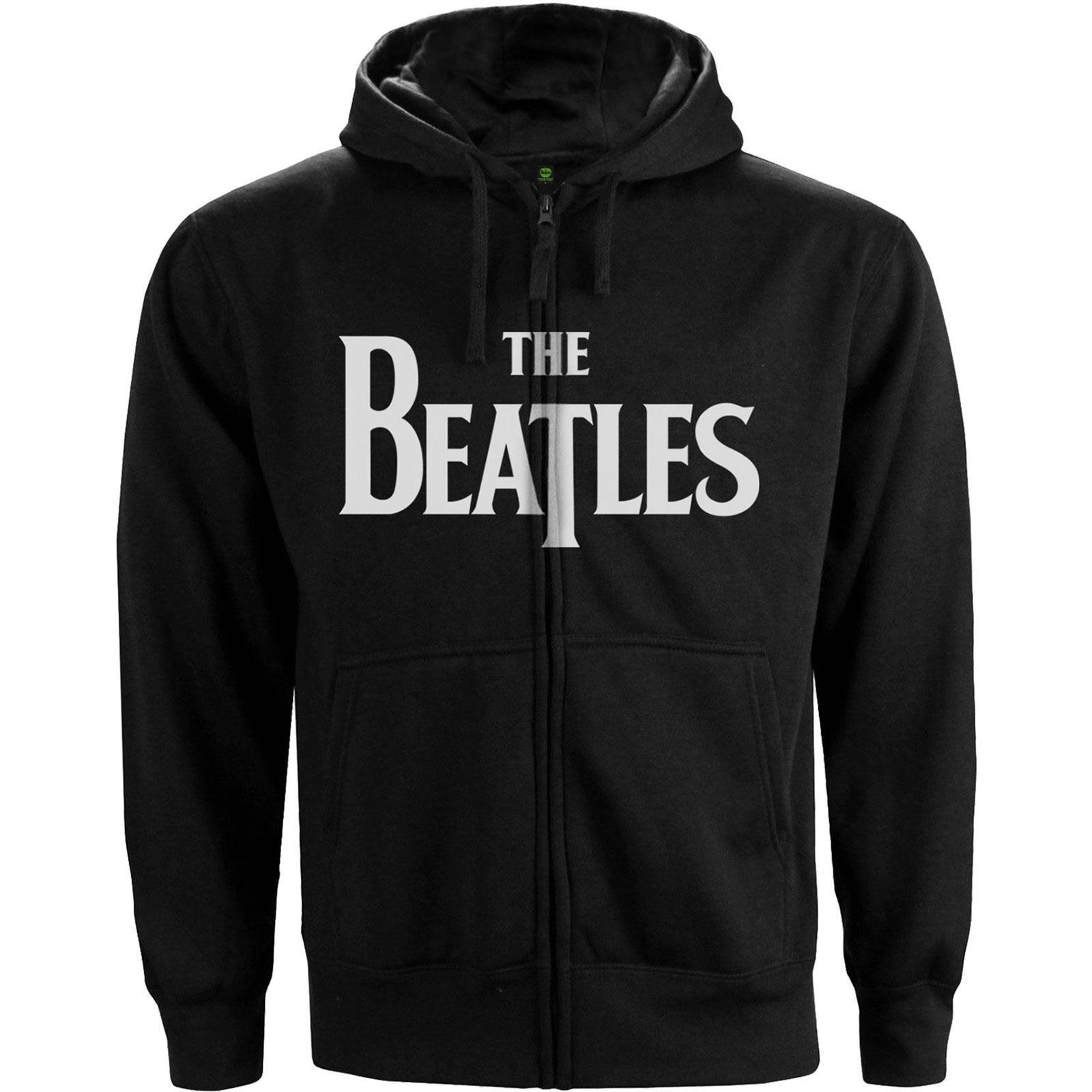 Hoodie Mit Durchgehendem Reißverschluss Damen Schwarz XL von The Beatles