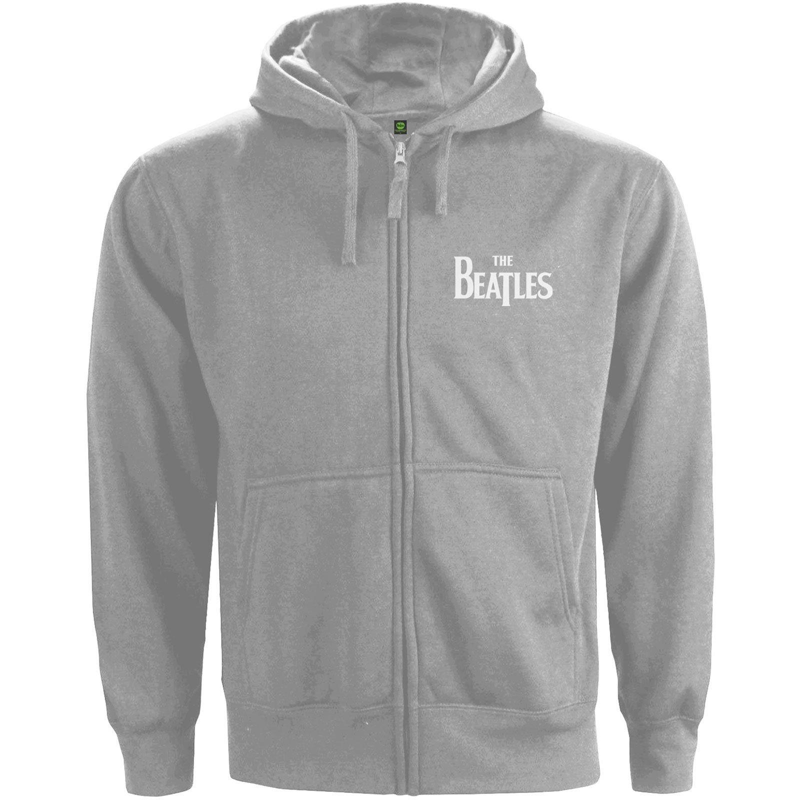 Hoodie Mit Durchgehendem Reißverschluss Damen Taubengrau L von The Beatles