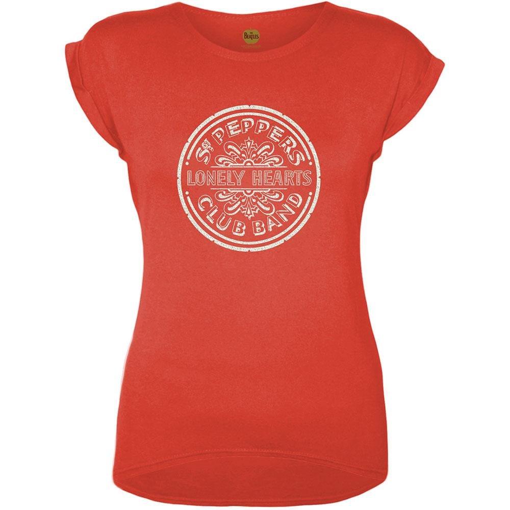 Sgt Pepper Tshirt Damen Rot Bunt M von The Beatles