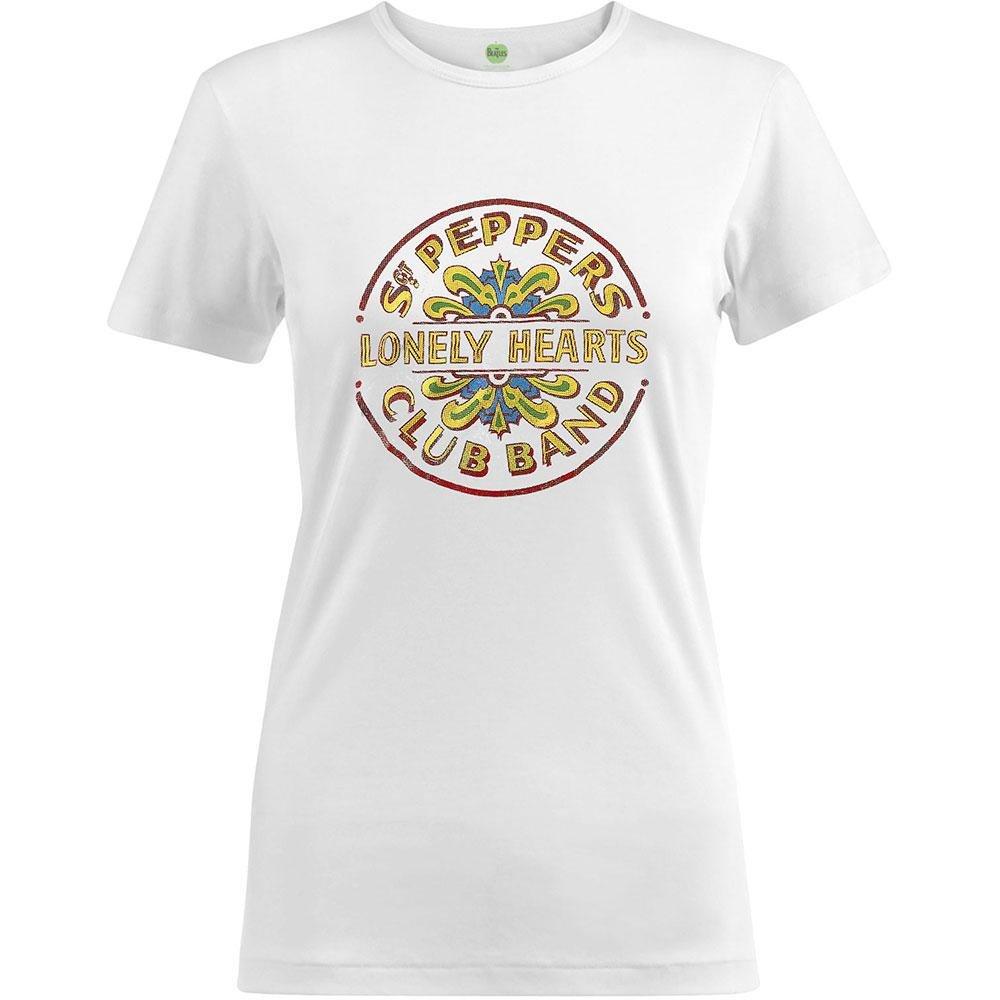 Sgt Pepper Tshirt Damen Weiss L von The Beatles