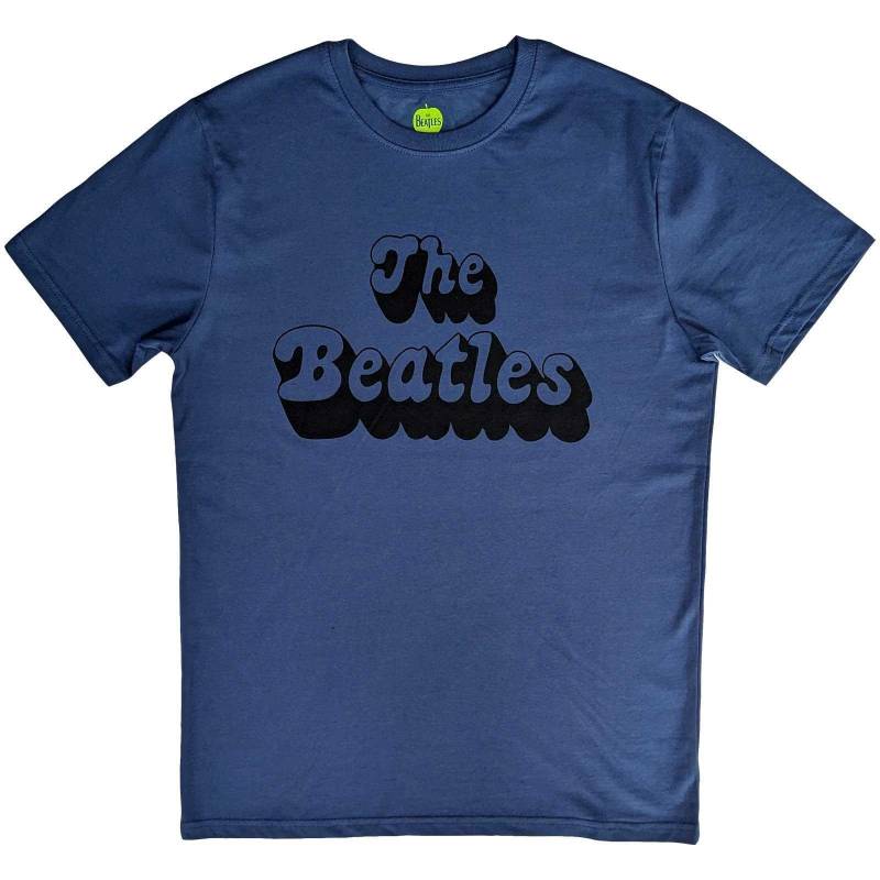 Tshirt Logo Damen Blau Denim S von The Beatles
