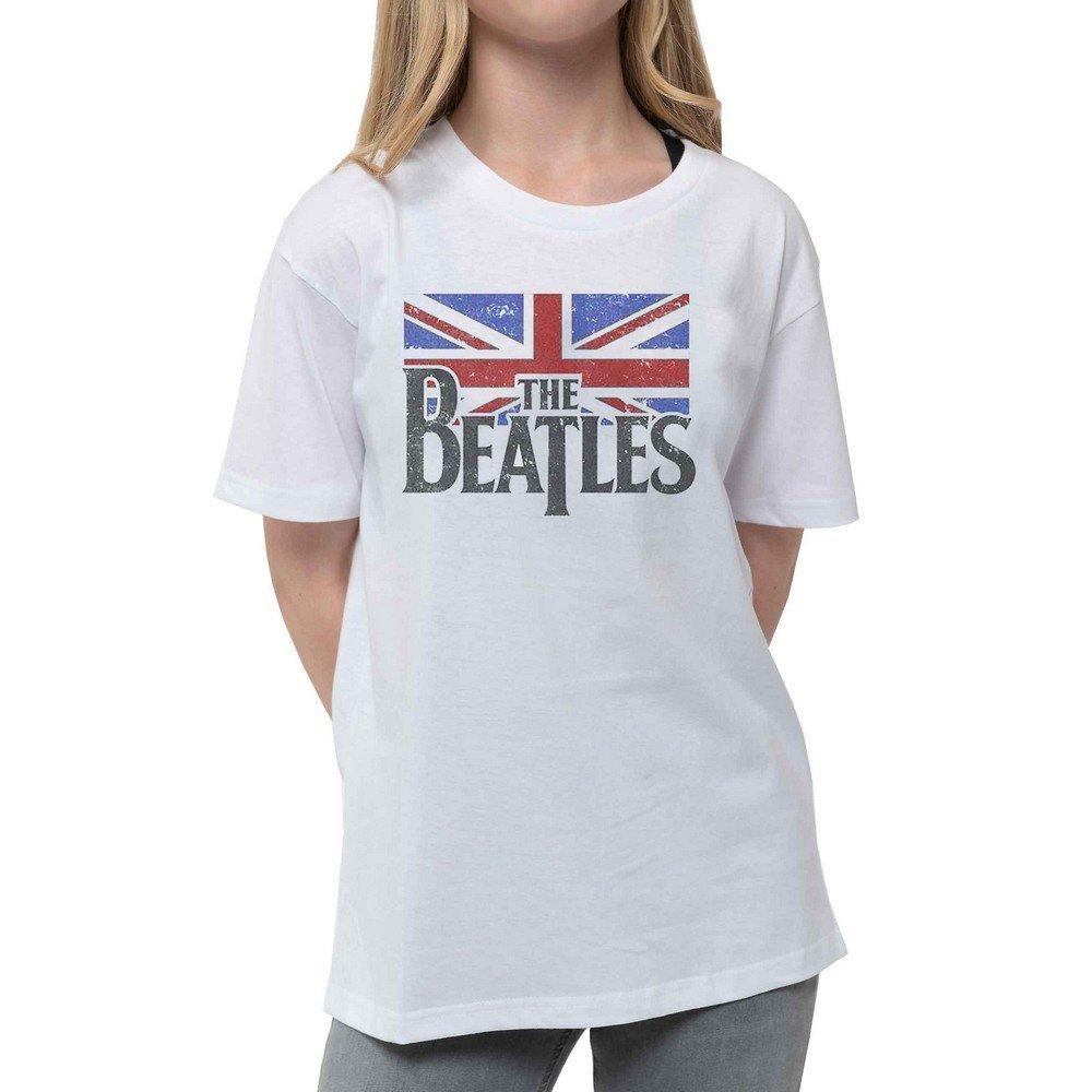 Tshirt Logo Mädchen Weiss 128 von The Beatles