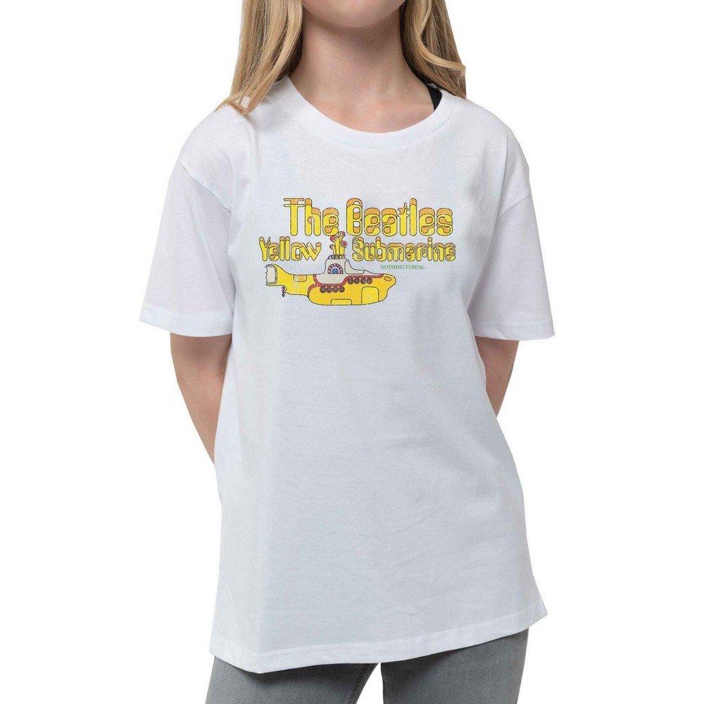Yellow Submarine Nothing Is Real Tshirt Mädchen Weiss 116 von The Beatles
