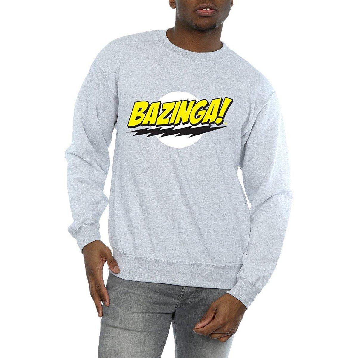 Bazinga Sweatshirt Herren Grau L von The Big Bang Theory