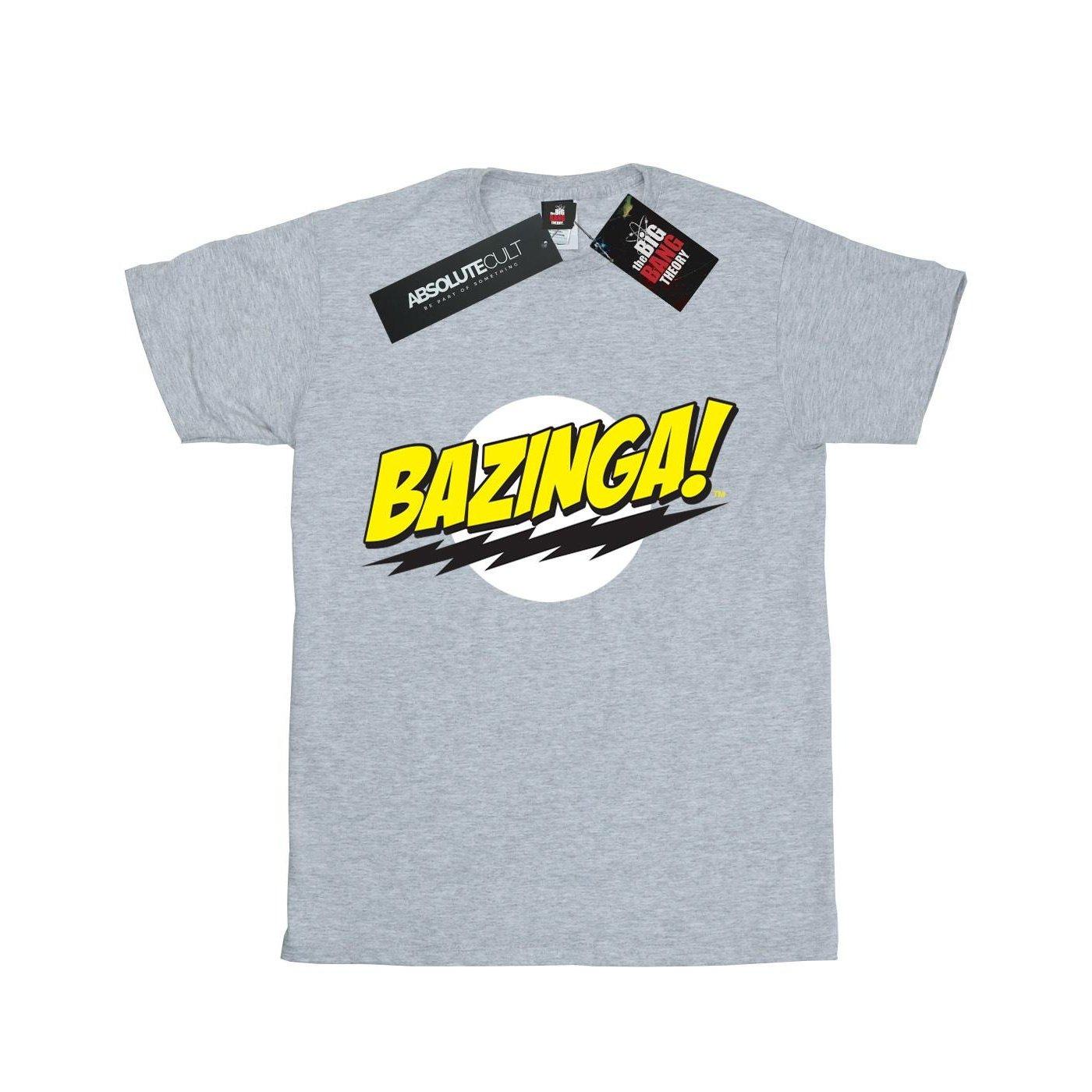 Bazinga Tshirt Mädchen Grau 116 von The Big Bang Theory