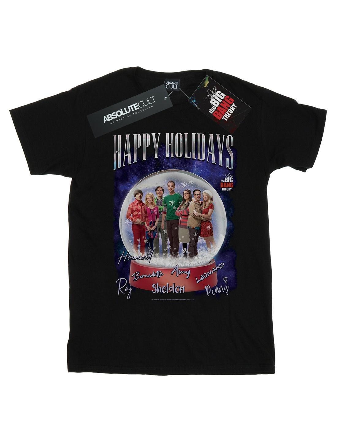 Happy Holidays Tshirt Herren Schwarz XXL von The Big Bang Theory