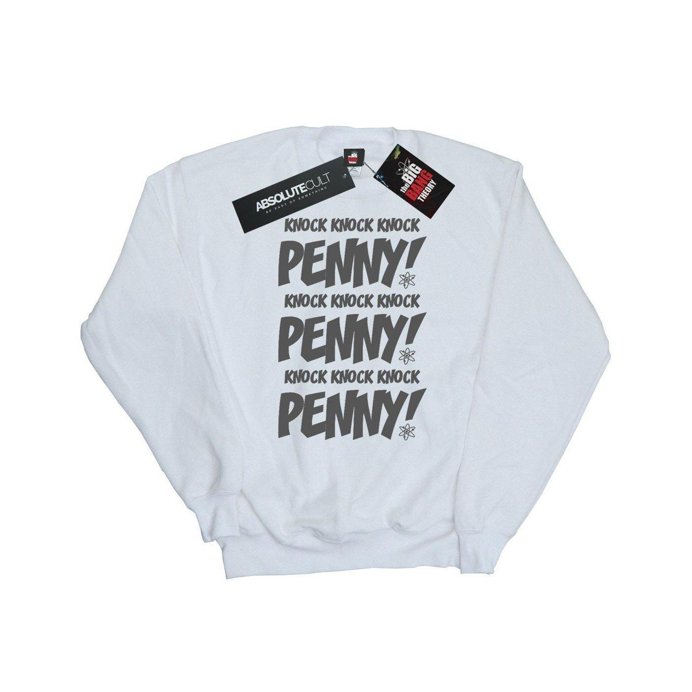 Knock Knock Penny Sweatshirt Damen Weiss L von The Big Bang Theory