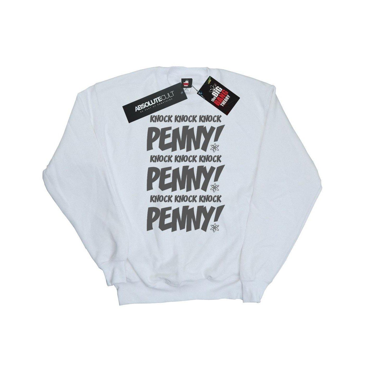 Knock Knock Penny Sweatshirt Damen Weiss XL von The Big Bang Theory