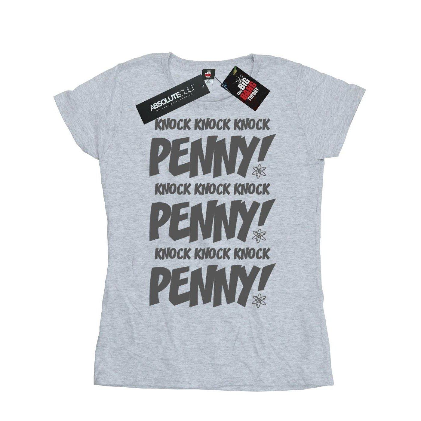 Knock Knock Penny Tshirt Damen Grau XXL von The Big Bang Theory