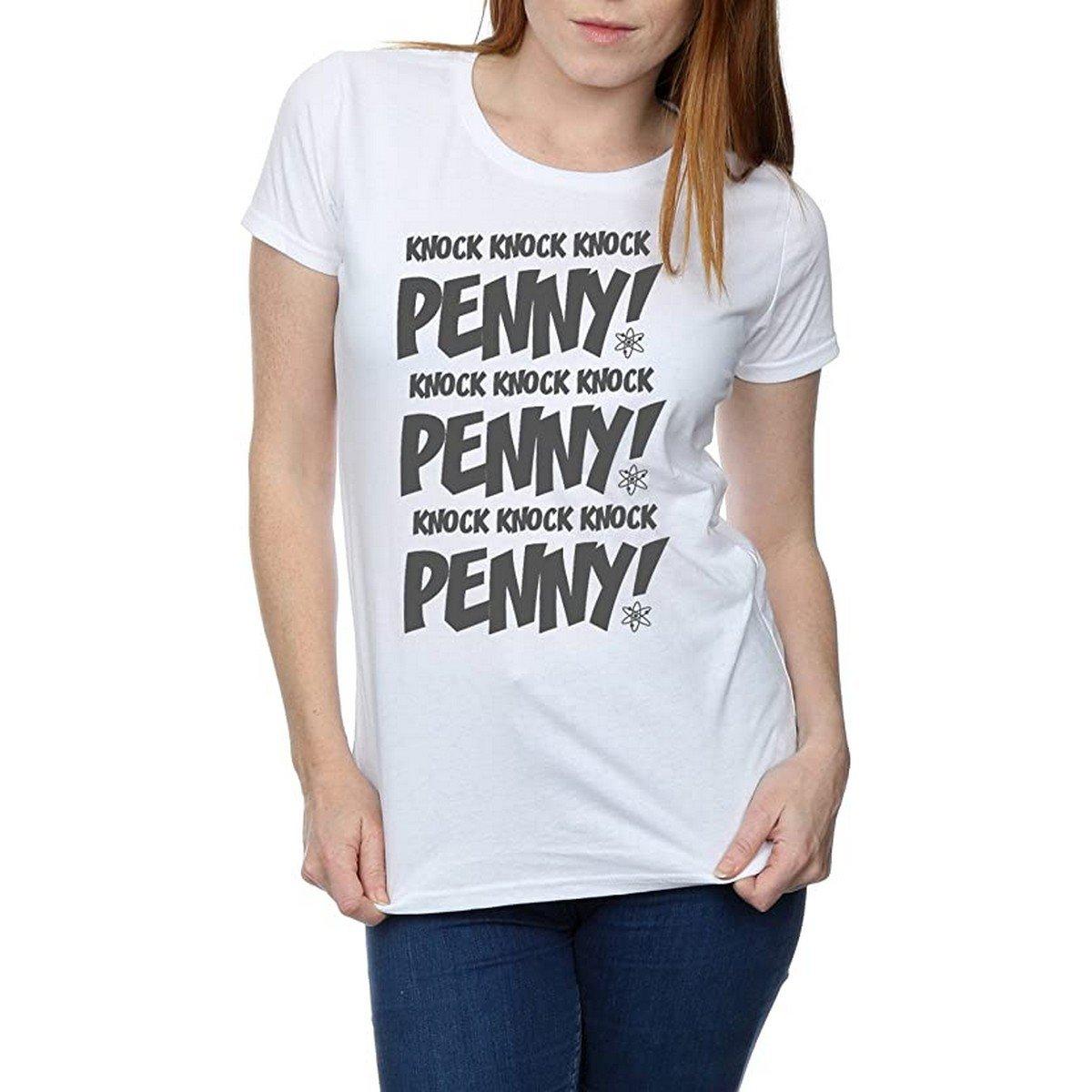 Knock Knock Penny Tshirt Damen Weiss M von The Big Bang Theory