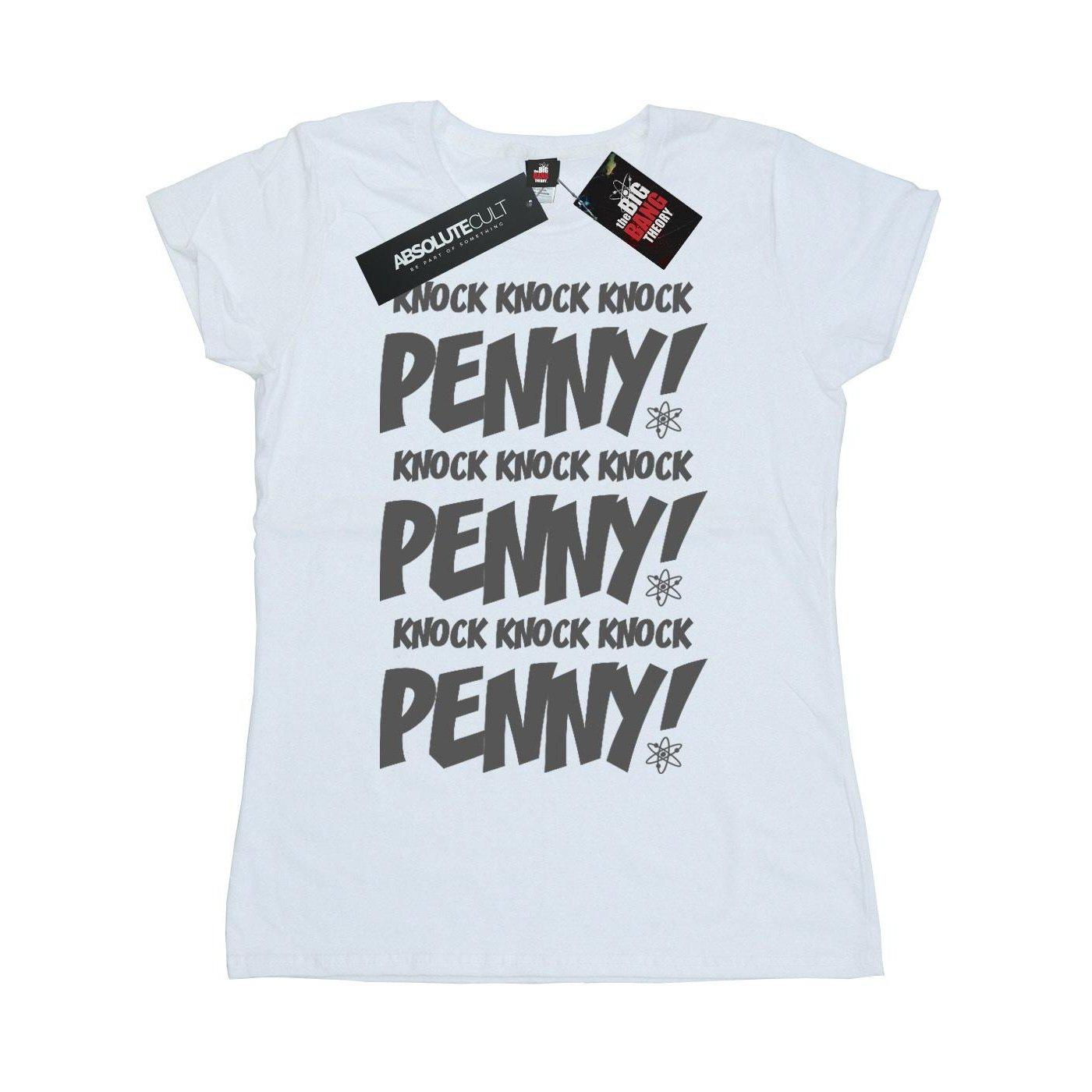 Knock Knock Penny Tshirt Damen Weiss M von The Big Bang Theory