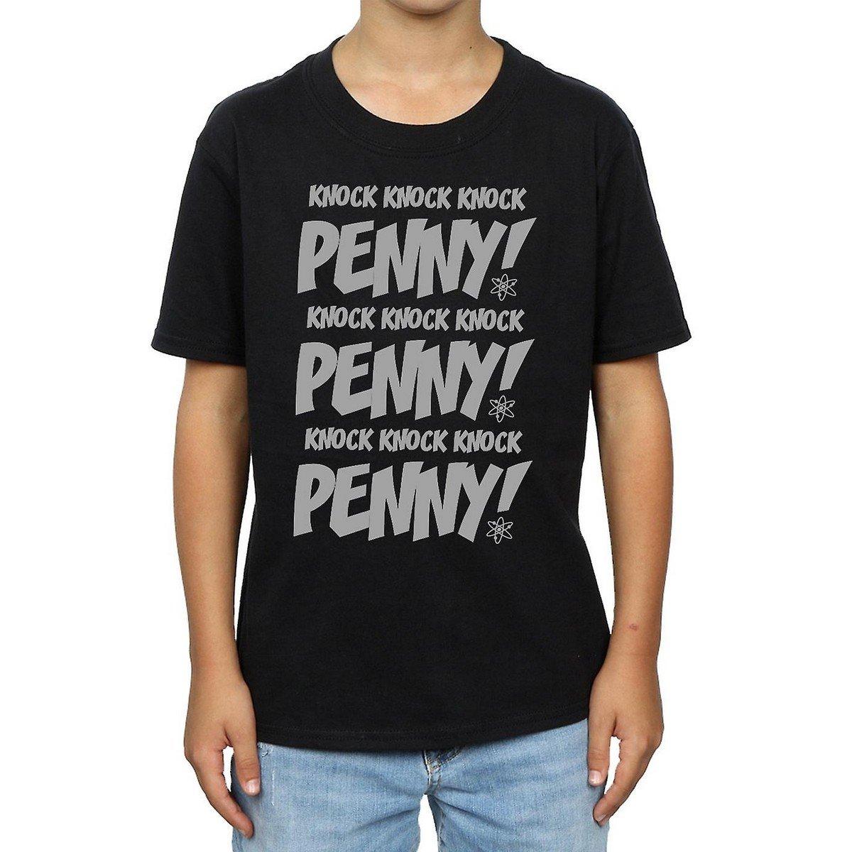 Knock Knock Penny Tshirt Jungen Schwarz 116 von The Big Bang Theory