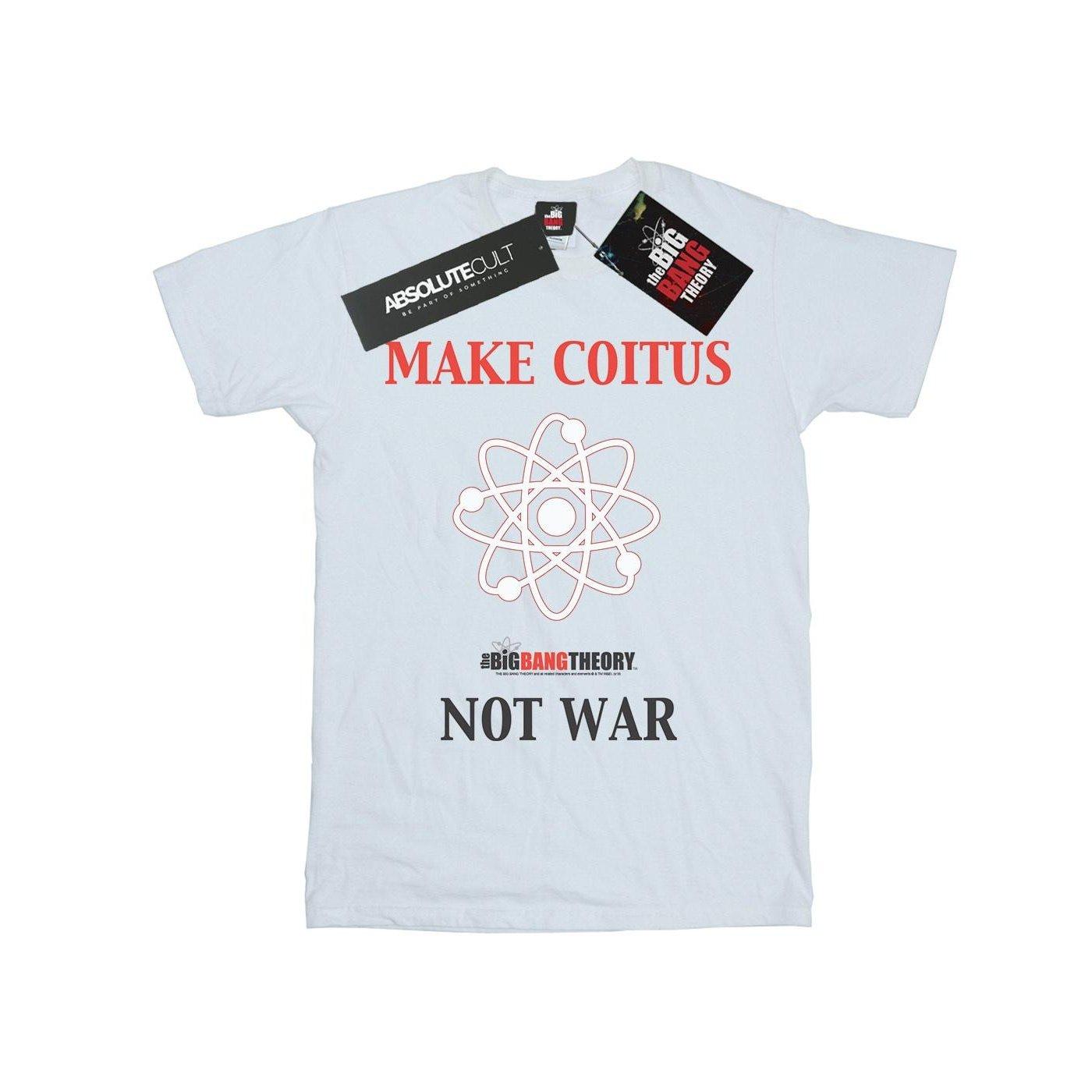 Make Coitus Not War Tshirt Damen Weiss M von The Big Bang Theory
