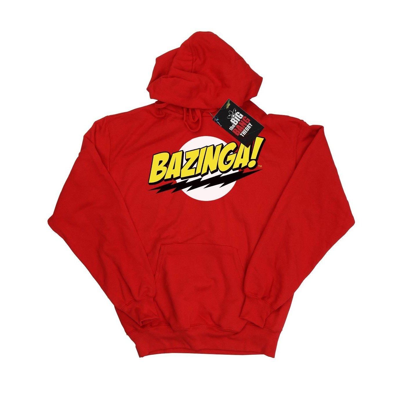 Sheldon Bazinga Kapuzenpullover Herren Rot Bunt L von The Big Bang Theory