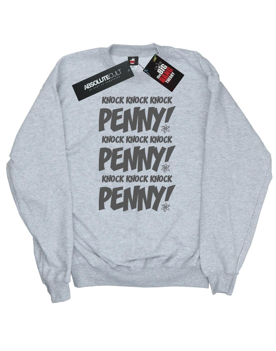 Sheldon Knock Knock Penny Sweatshirt Herren Grau L von The Big Bang Theory