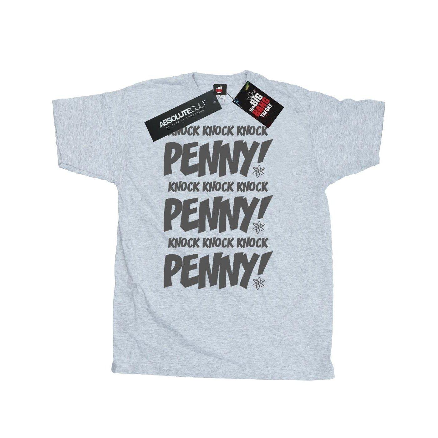 Sheldon Knock Knock Penny Tshirt Herren Grau M von The Big Bang Theory