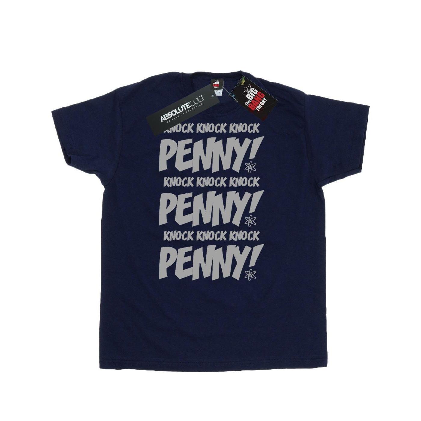 Sheldon Knock Knock Penny Tshirt Herren Marine L von The Big Bang Theory