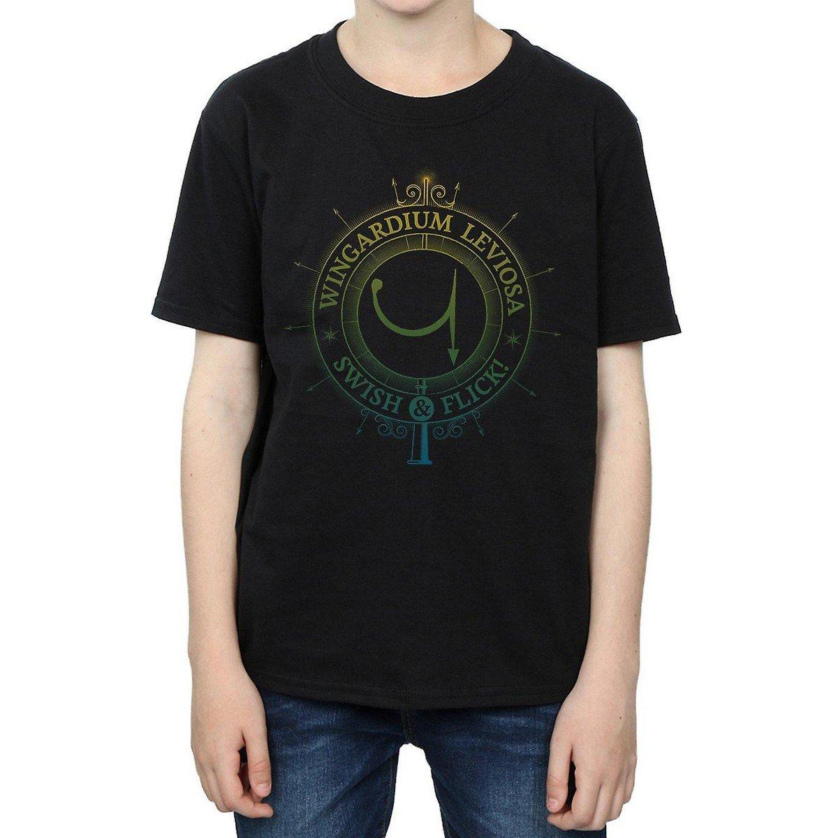 Wingardium Leviosa Tshirt Jungen Schwarz 140/146 von The Boys