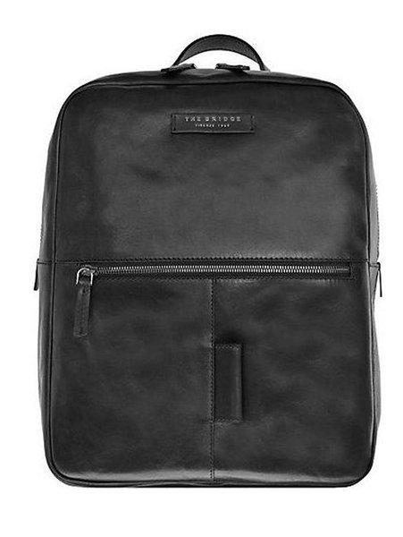 Passpartout Uomo- Rucksack Aus Leder Damen Schwarz von The Bridge