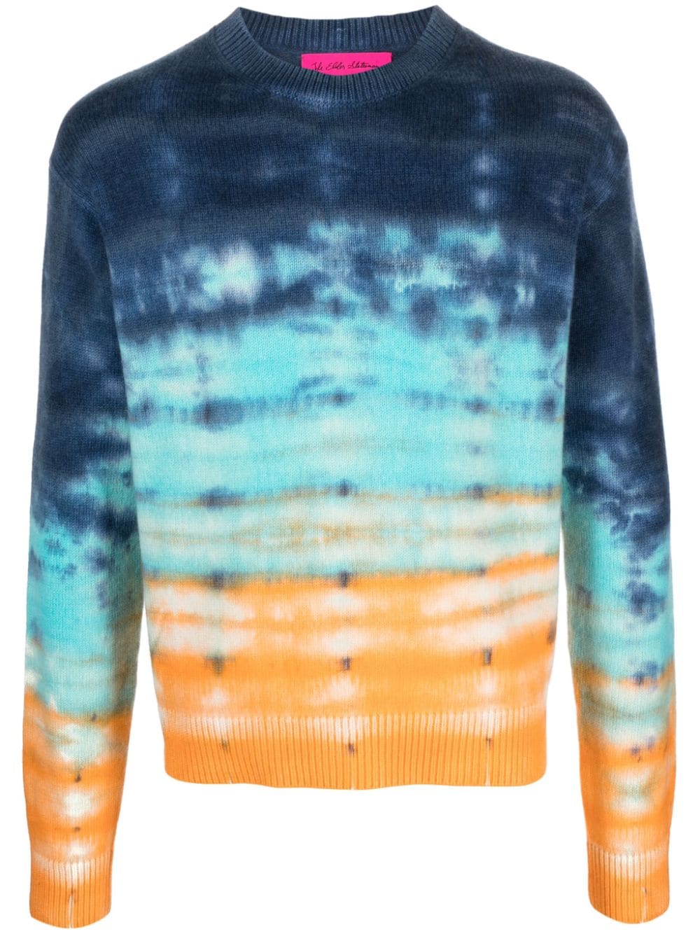 The Elder Statesman Sonar tie-dye cashmere jumper - Blue