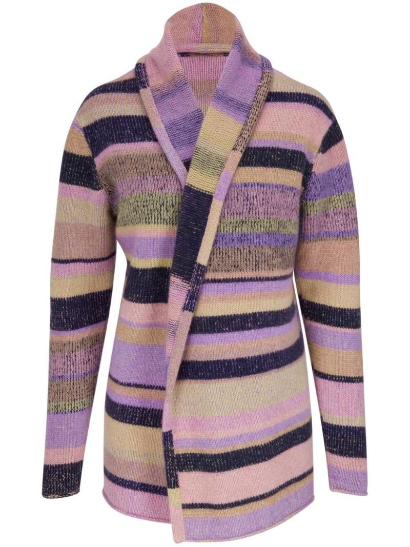 The Elder Statesman Stripe Italy cashmere cardigan - Pink von The Elder Statesman