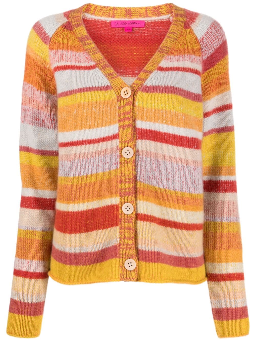 The Elder Statesman V-neck striped cashmere cardigan - Multicolour von The Elder Statesman