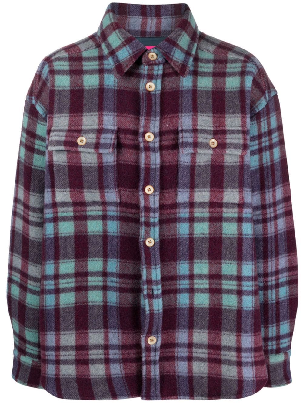 The Elder Statesman check-pattern flannel shirt - Blue von The Elder Statesman