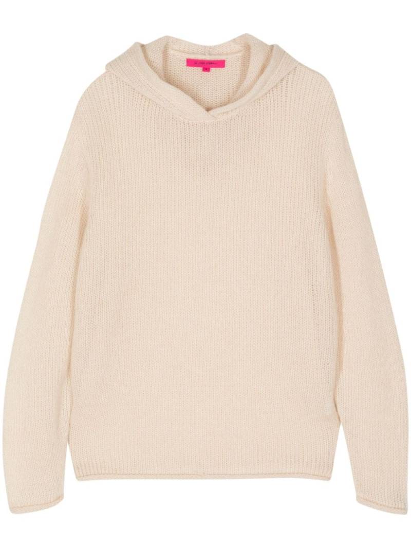 The Elder Statesman hooded ribbed-knit jumper - Neutrals von The Elder Statesman