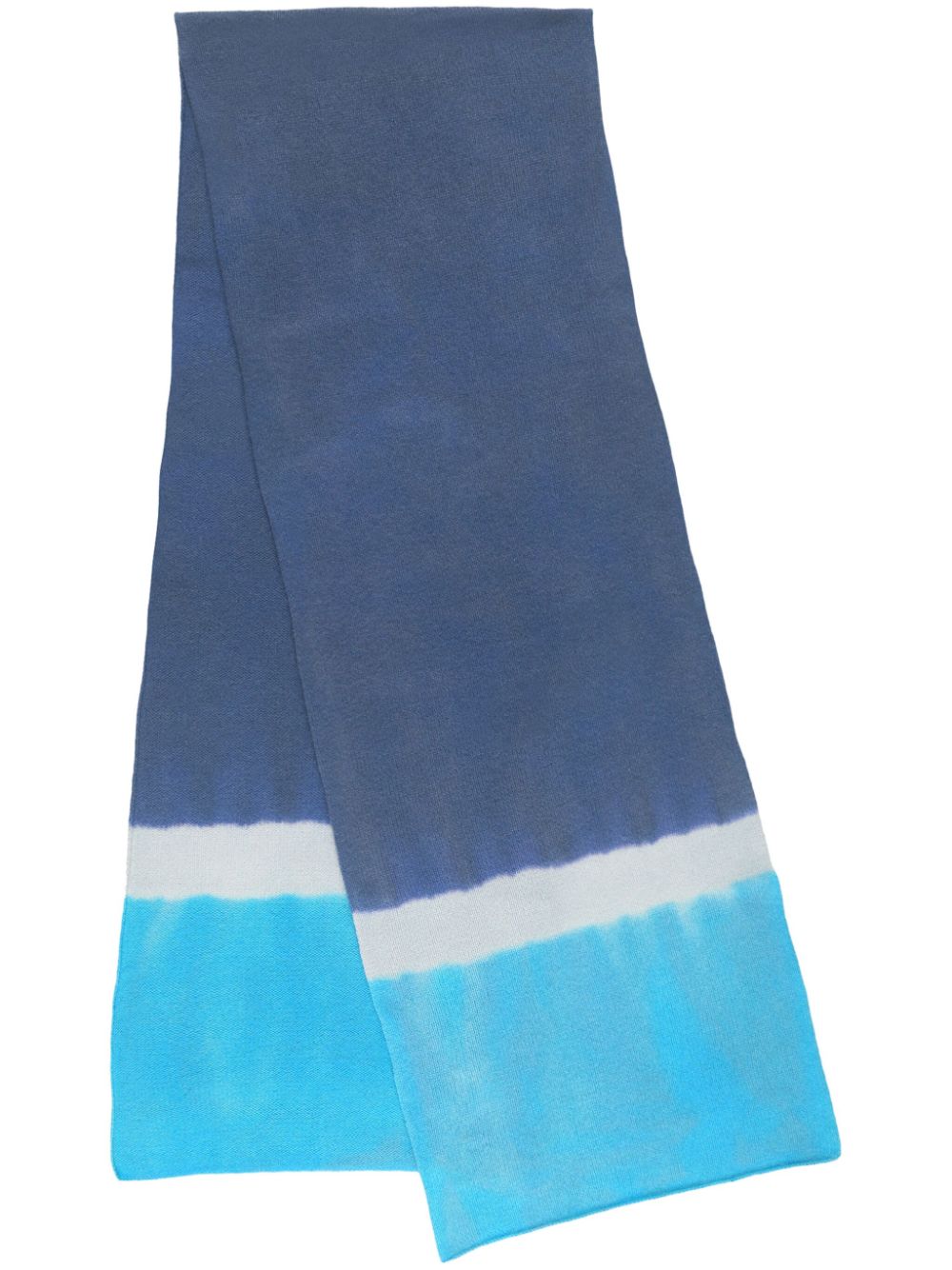 The Elder Statesman ombré-effect cashmere scarf - Blue