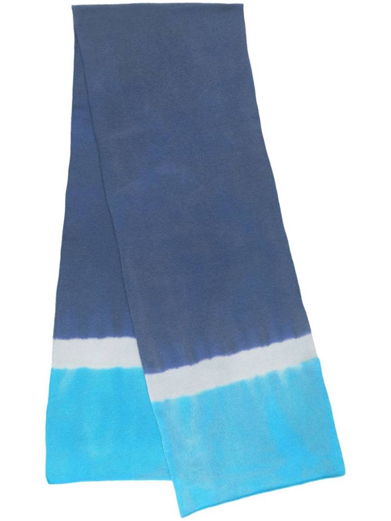 The Elder Statesman ombré-effect cashmere scarf - Blue von The Elder Statesman