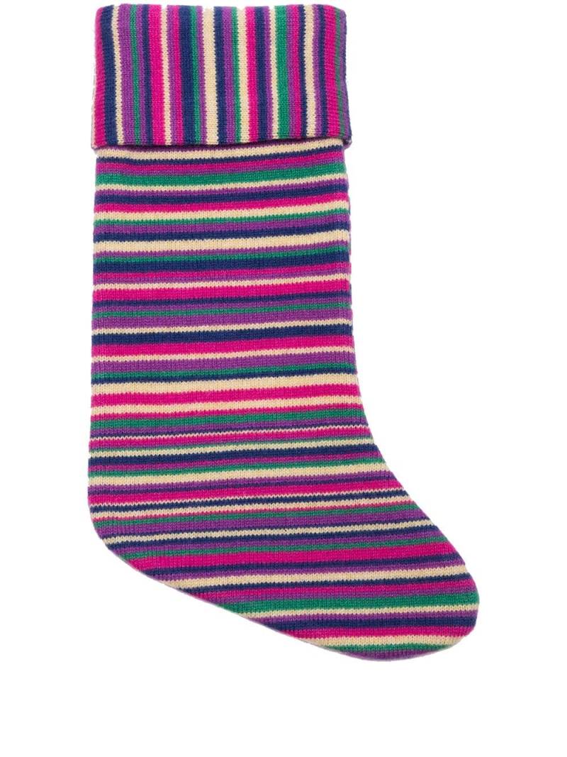 The Elder Statesman stripe-pattern holiday stocking - Purple von The Elder Statesman