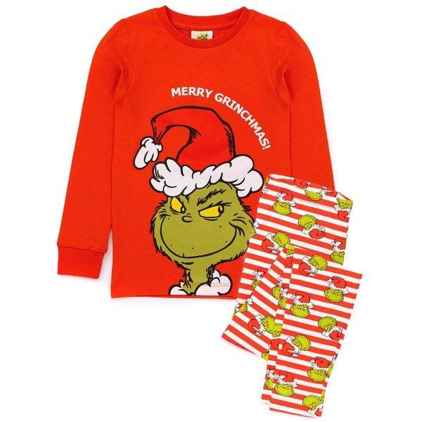 Schlafanzug Weihnachtliches Design Mädchen Rot Bunt 128 von The Grinch