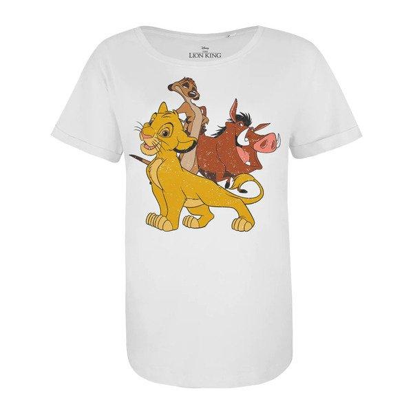 Simba & Friends Tshirt Damen Weiss S von The Lion King