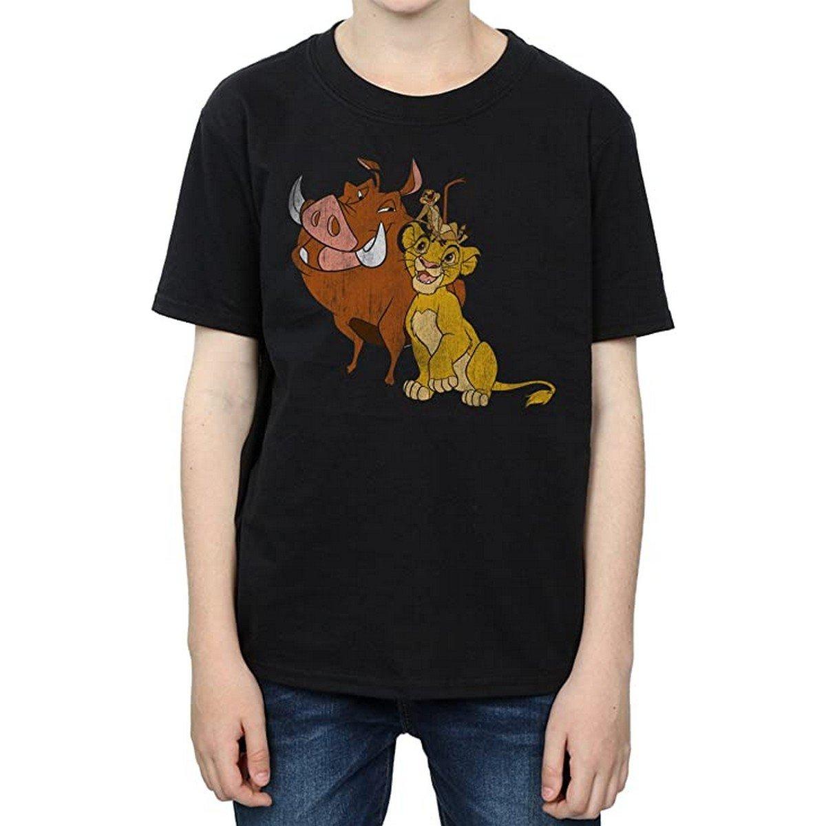 Simba, Timon And Pumbaa Tshirt Jungen Schwarz 116 von The Lion King