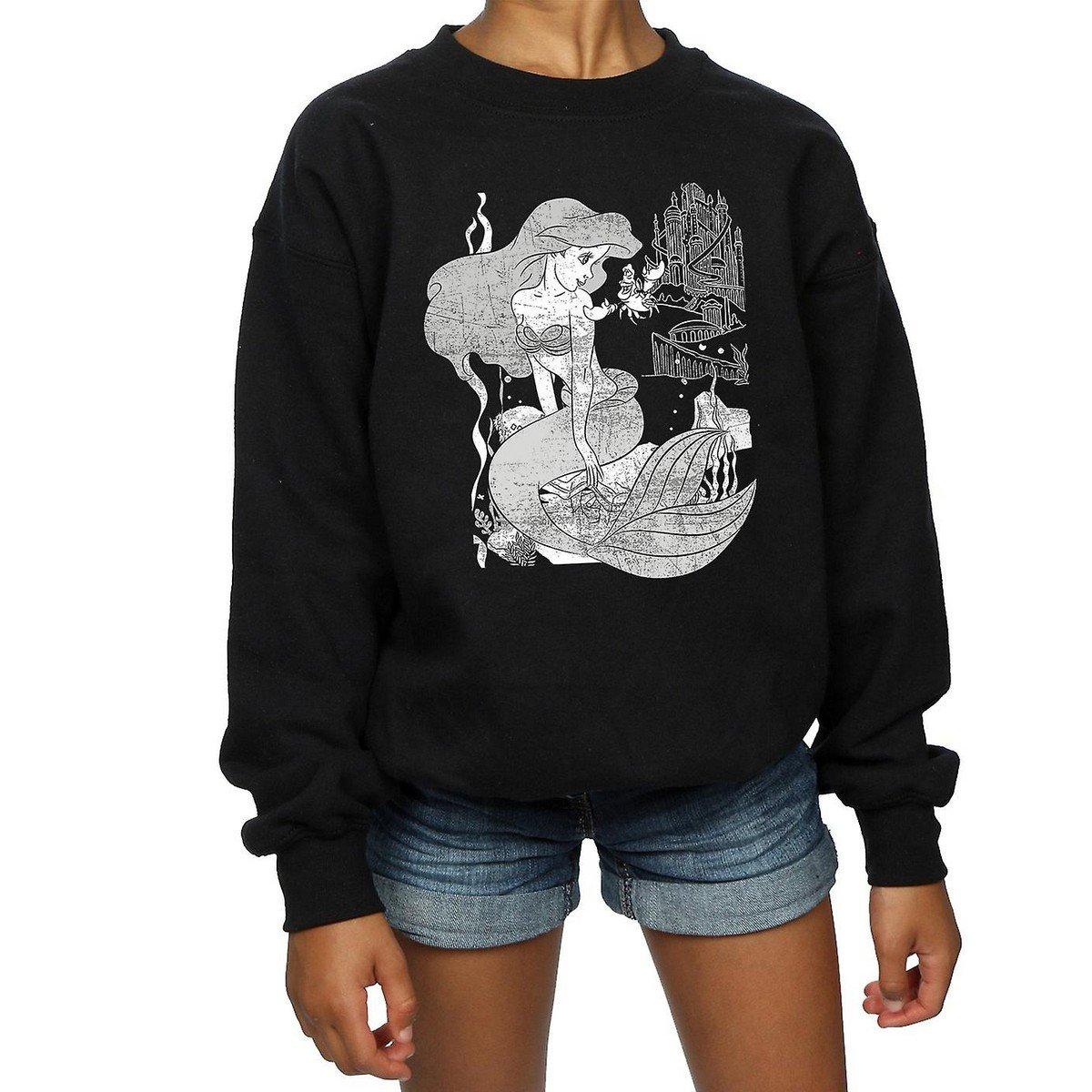 Sweatshirt Mädchen Schwarz 116 von The Little Mermaid