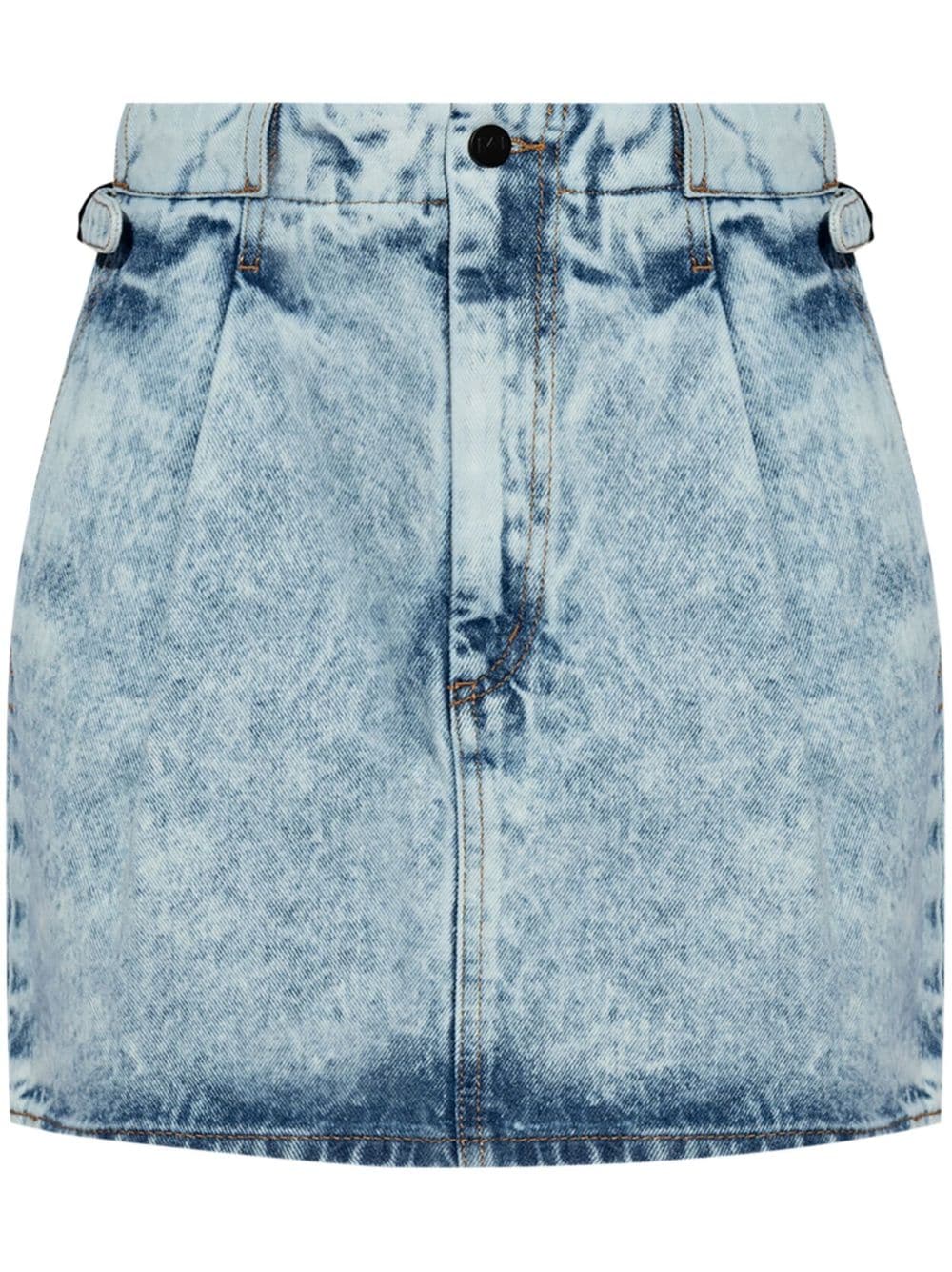 The Mannei Antin paperbag-waist denim miniskirt - Blue von The Mannei