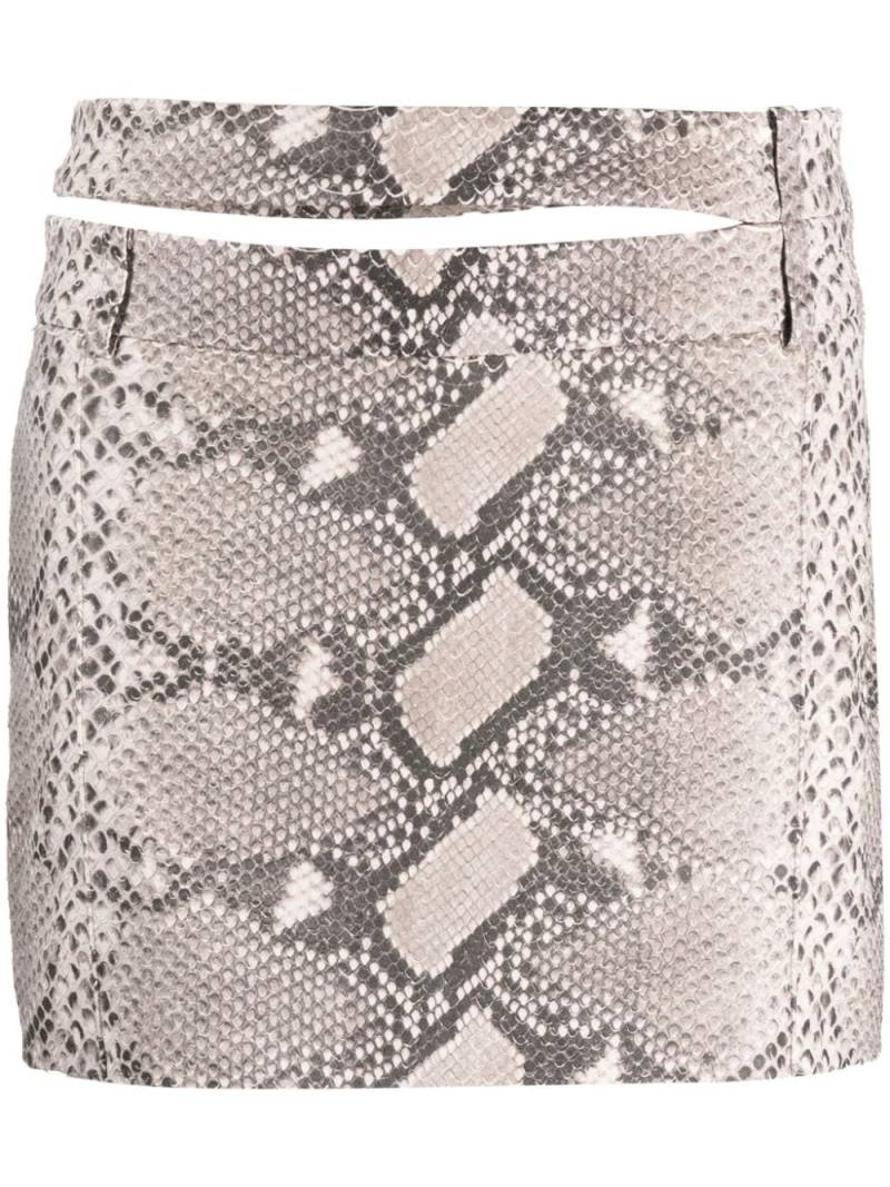 The Mannei Ararat python-print leather miniskirt - Neutrals von The Mannei