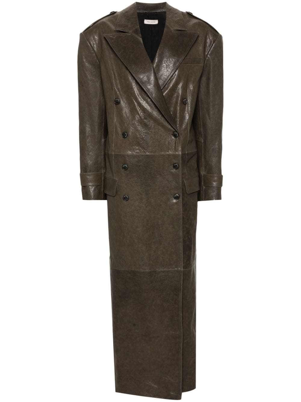 The Mannei Copenhagen long leather coat - Brown von The Mannei